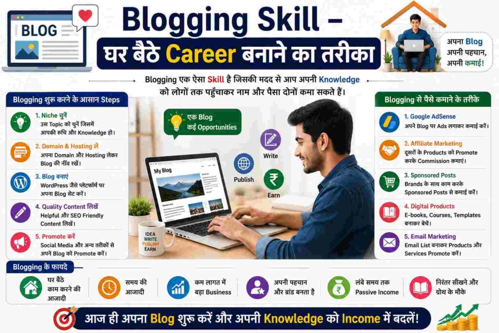 Blogging Skill – घर बैठे Career बनाने का तरीका