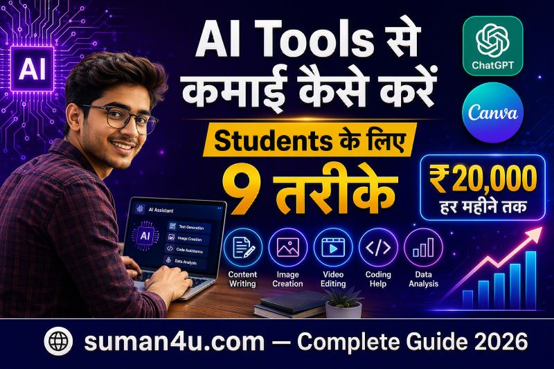 AI Tools से कमाई कैसे करें Students के लिए - 9 तरीके