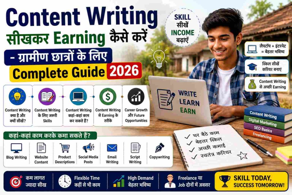 Content Writing सीखकर Earning कैसे करें: beginners ke liye complete guide 2026