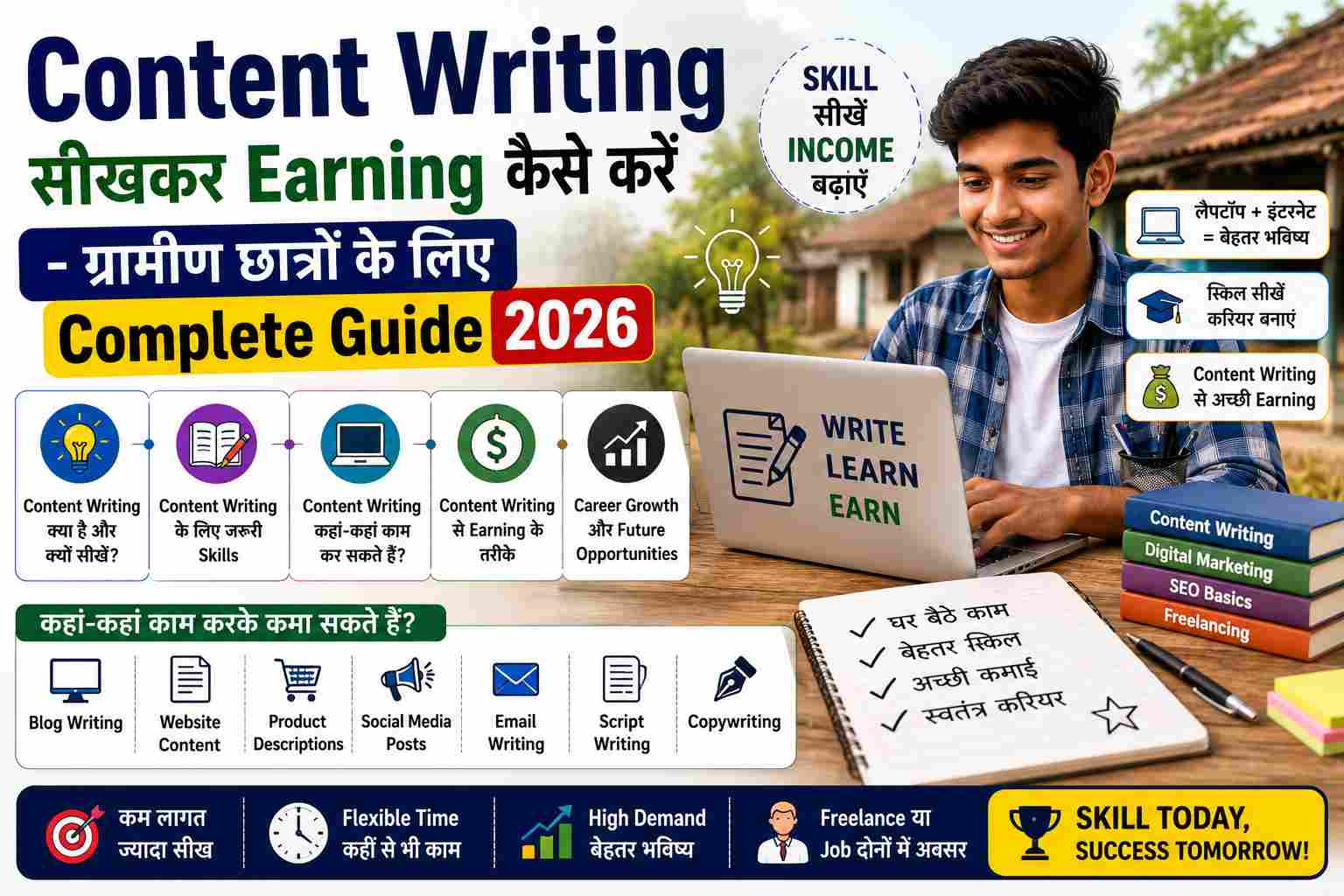 Content Writing सीखकर Earning कैसे करें: beginners ke liye complete guide 2026